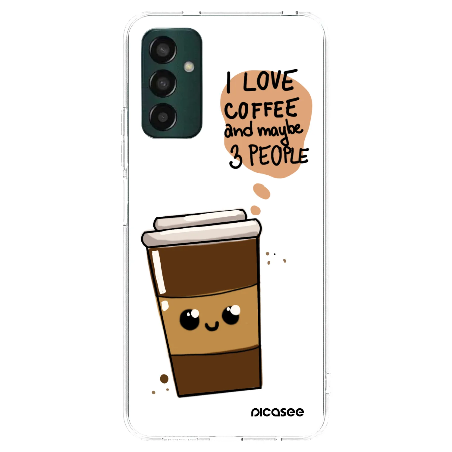 Picasee Samsung Galaxy M13 M135F Hülle - Transparentes Silikon - Cute coffee