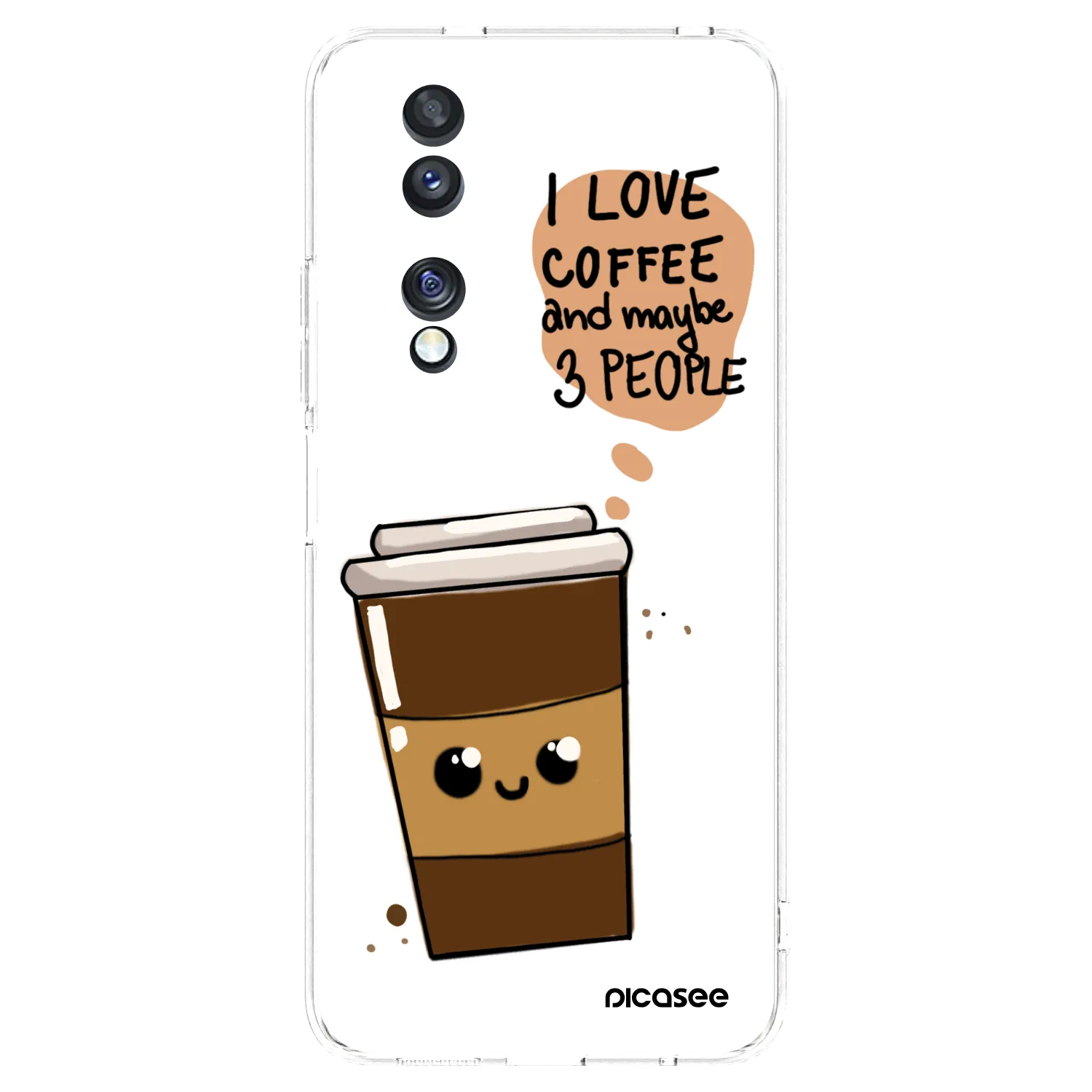 Picasee Honor 70 Hülle - Transparentes Silikon - Cute coffee