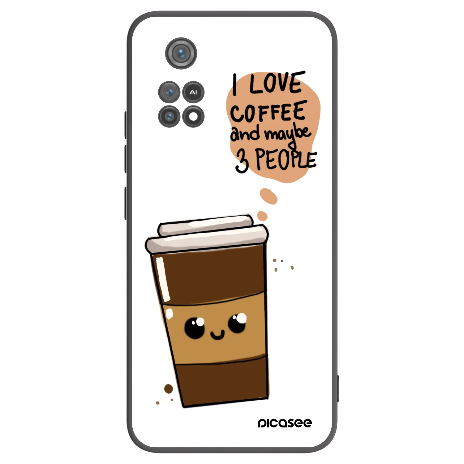 Picasee Xiaomi Poco M4 Pro Hülle - Schwarzes Silikon - Cute coffee