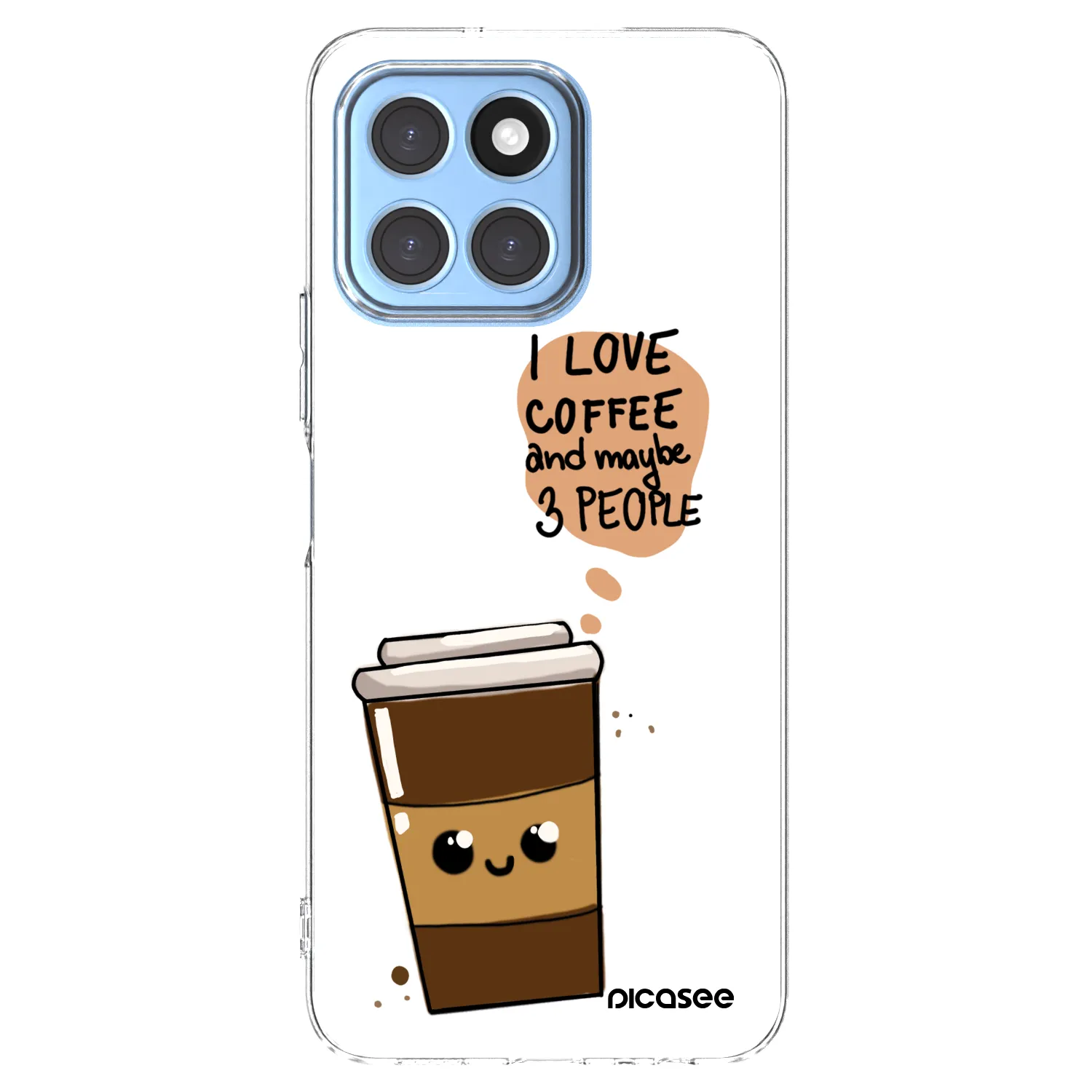 Picasee Honor X8 5G Hülle - Transparentes Silikon - Cute coffee