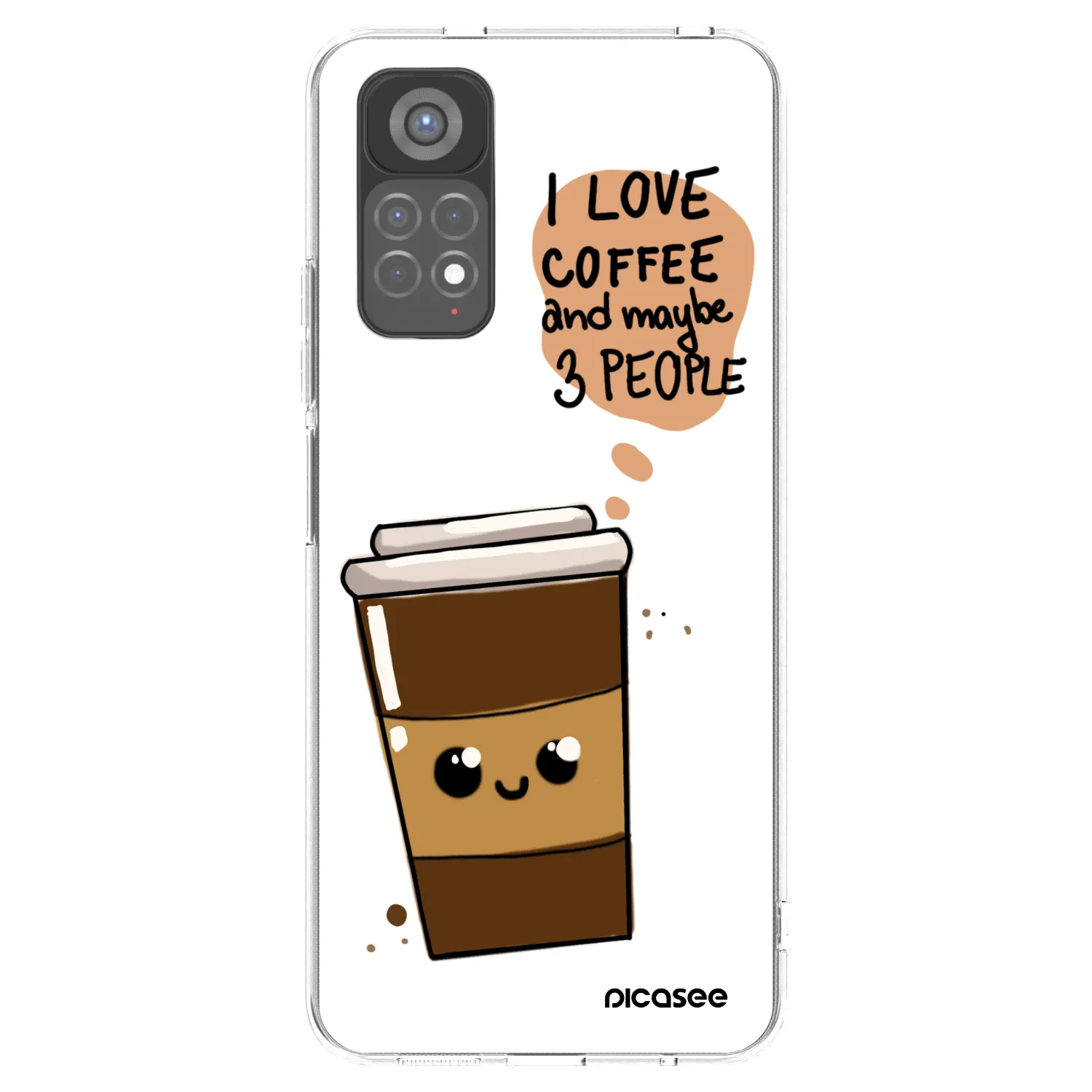 Picasee Xiaomi Redmi Note 11S 5G Hülle - Transparentes Silikon - Cute coffee