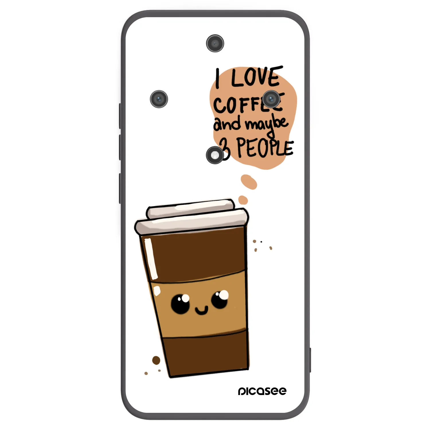 Picasee Honor Magic5 Lite 5G Hülle - Schwarzes Silikon - Cute coffee
