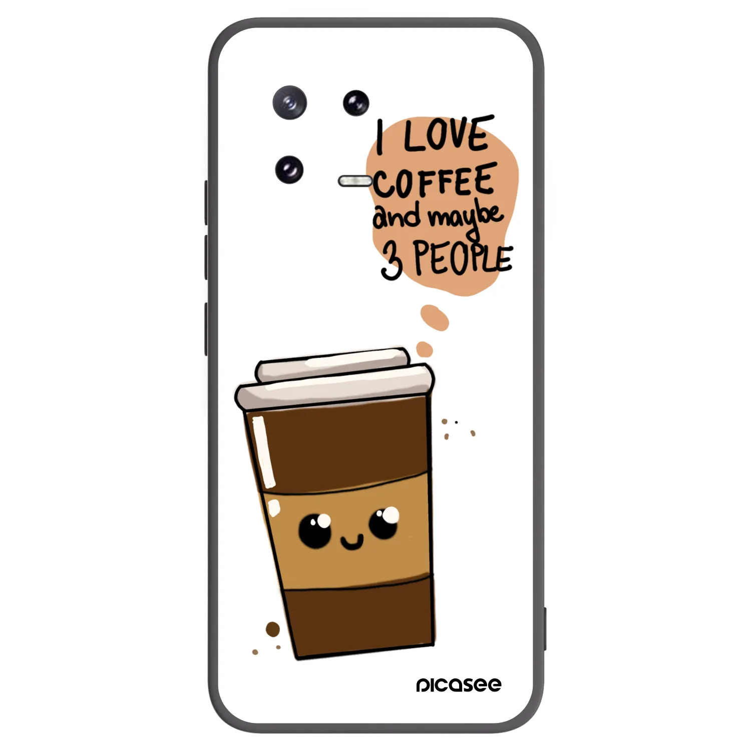 Picasee Xiaomi 13 Pro Hülle - Schwarzes Silikon - Cute coffee