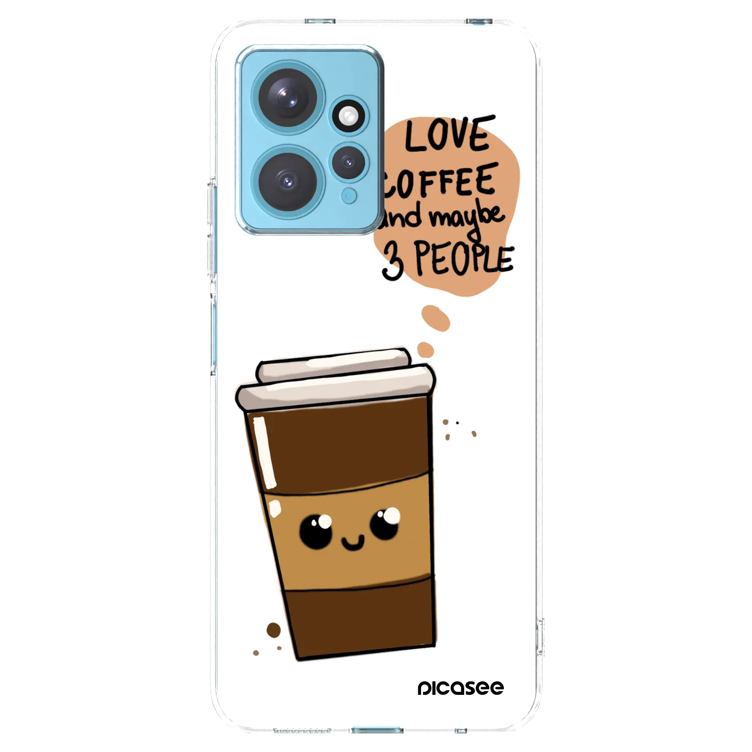 Picasee Xiaomi Redmi Note 12 4G Hülle - Transparentes Silikon - Cute coffee