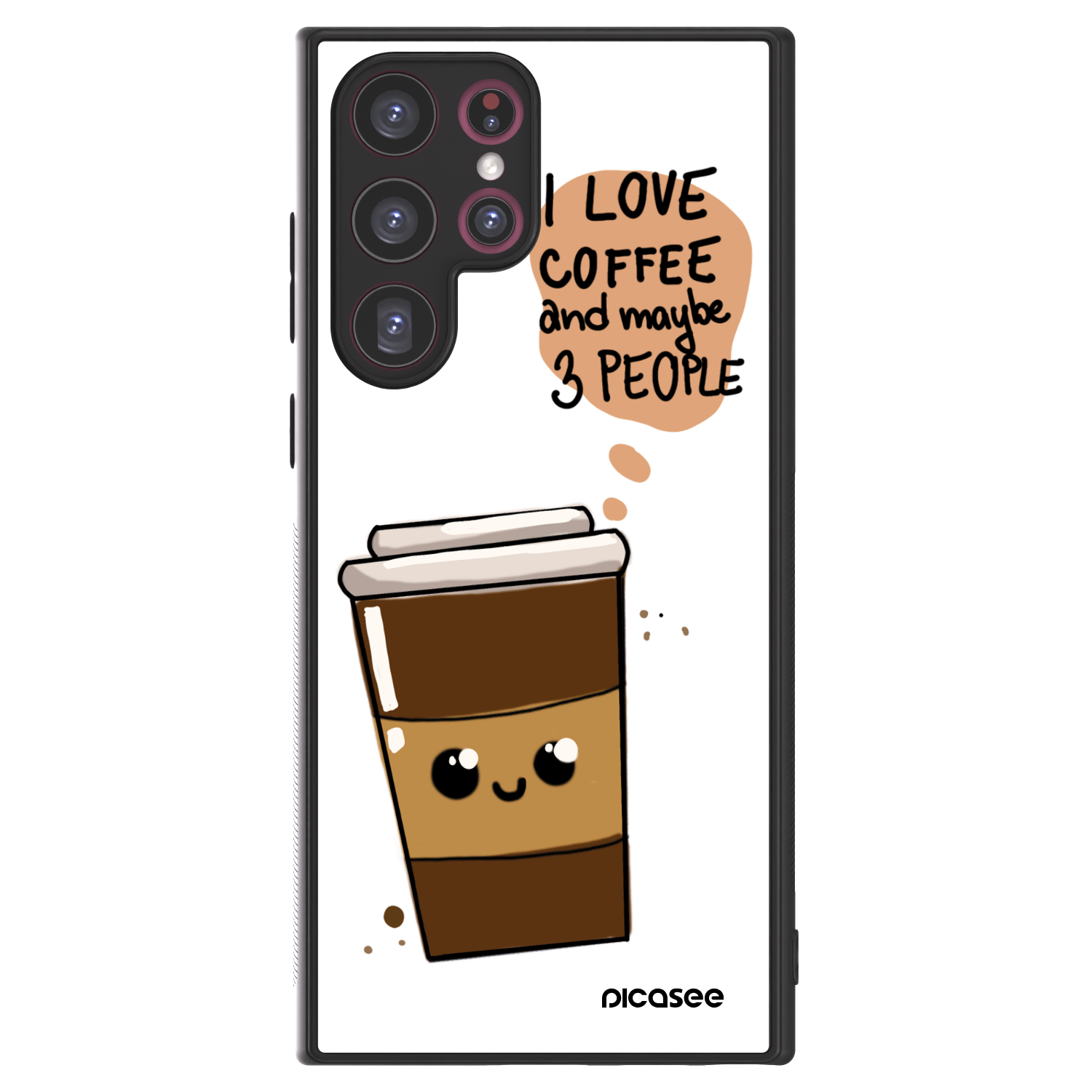 Picasee ULTIMATE CASE PowerShare für Samsung Galaxy S22 Ultra 5G - Cute coffee