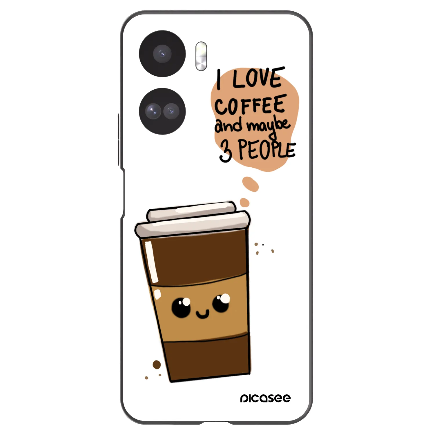 Picasee Honor 90 Lite 5G Hülle - Schwarzes Silikon - Cute coffee