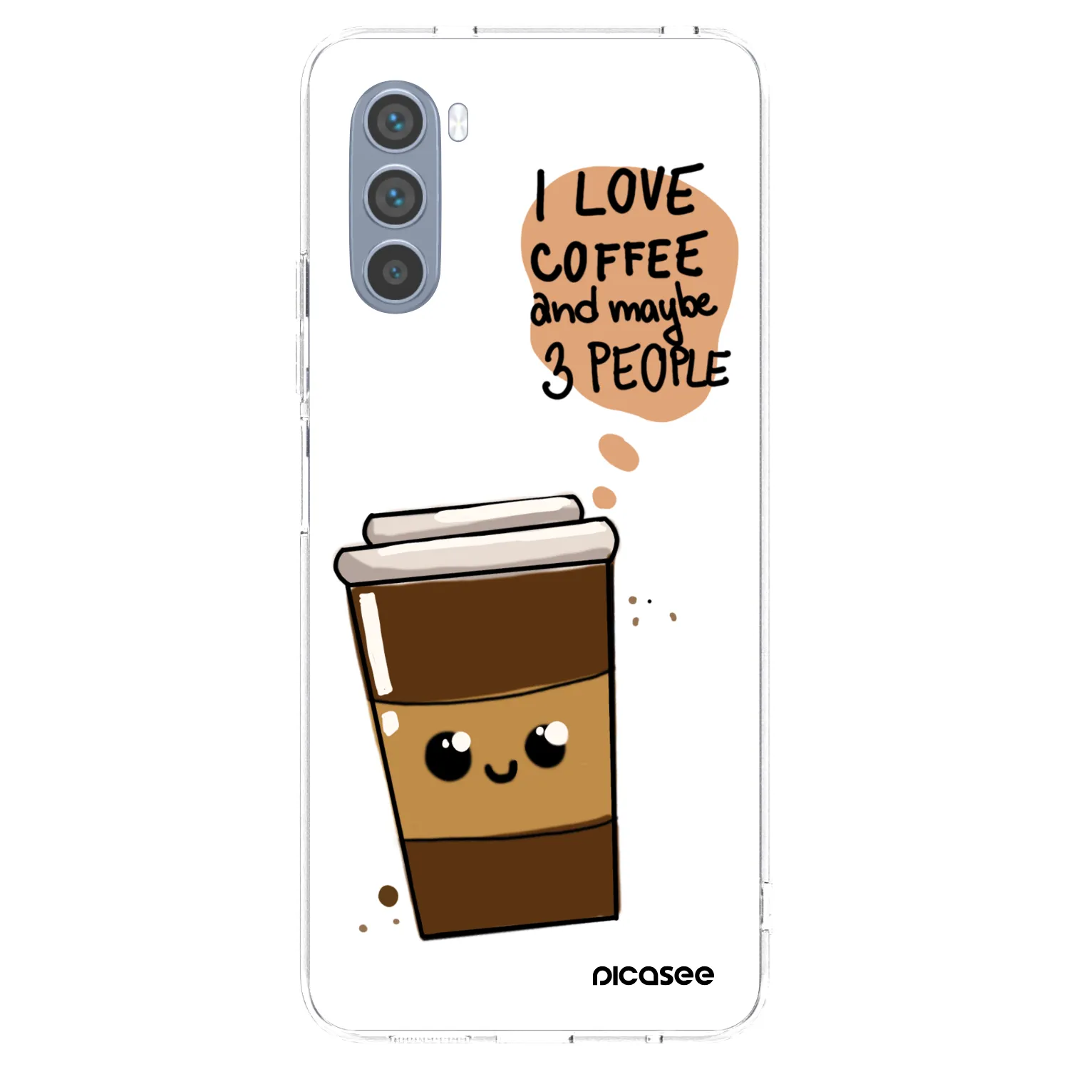 Picasee Motorola Moto G62 Hülle - Transparentes Silikon - Cute coffee