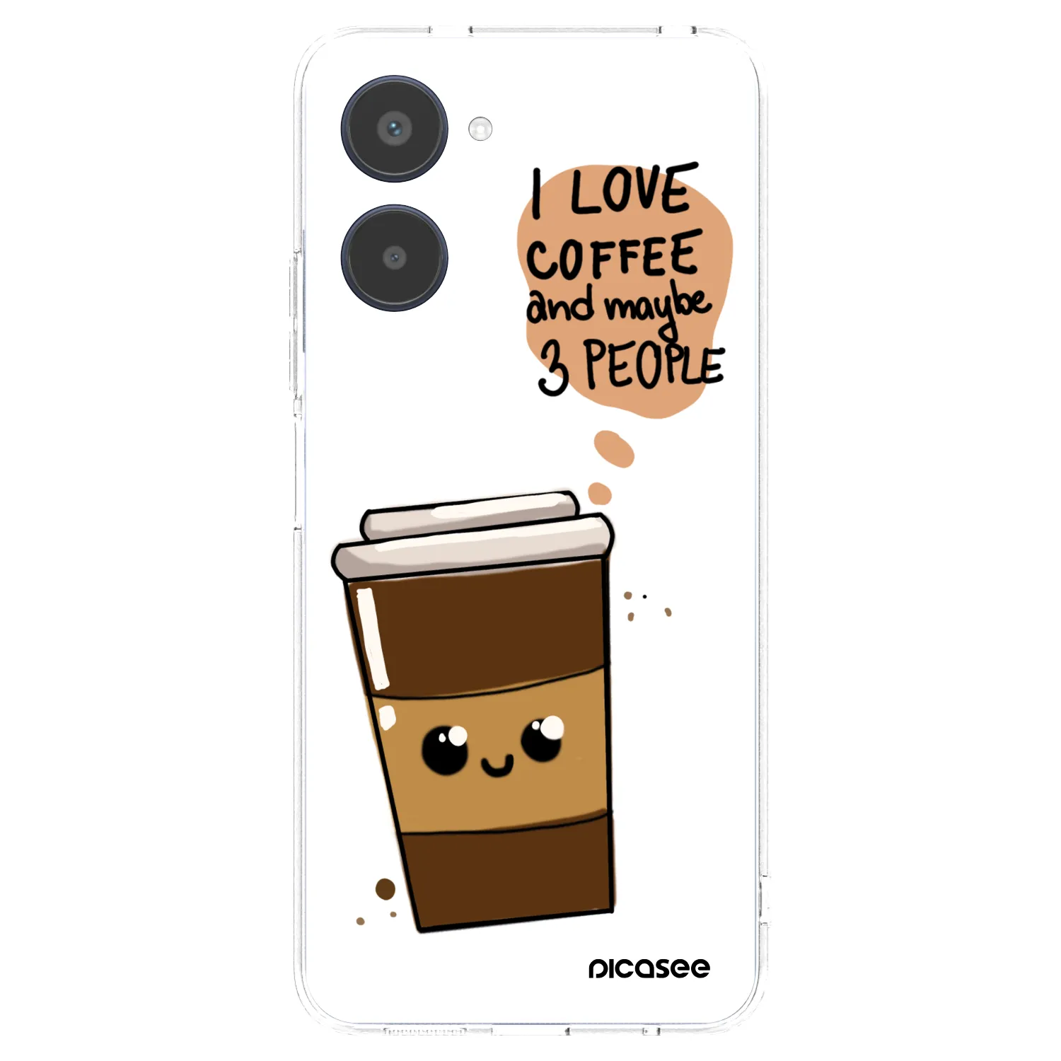 Picasee Realme 10 4G Hülle - Transparentes Silikon - Cute coffee