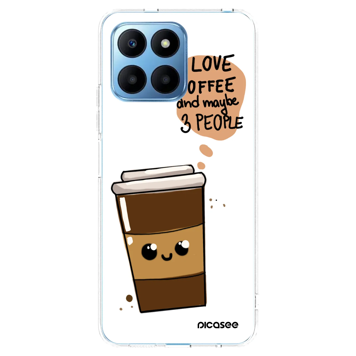 Picasee Honor 70 Lite Hülle - Transparentes Silikon - Cute coffee