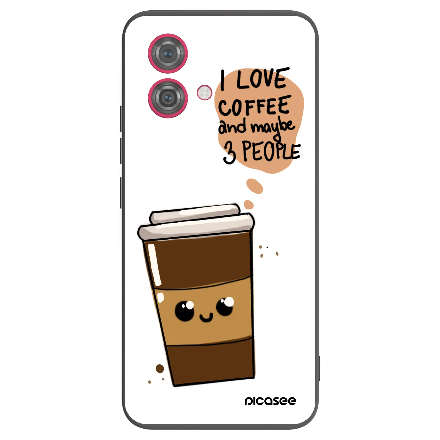 Picasee Motorola Moto G84 5G Hülle - Schwarzes Silikon - Cute coffee