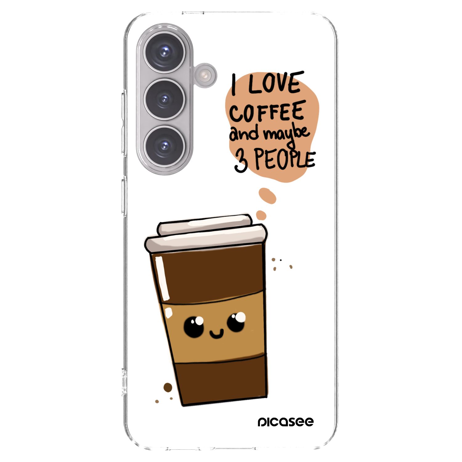Picasee Samsung Galaxy S24 S921B 5G Hülle - Transparentes Silikon - Cute coffee