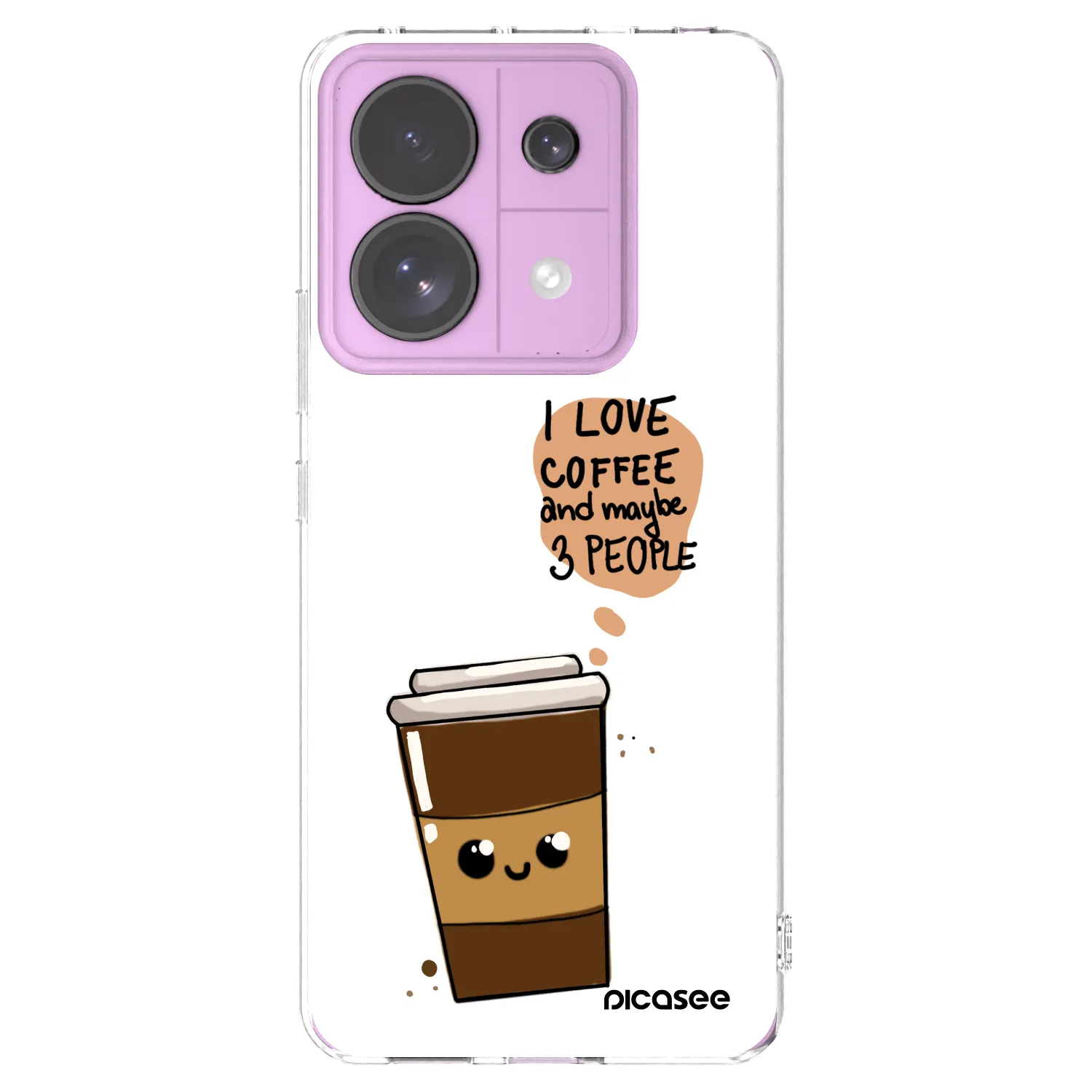 Picasee Xiaomi Redmi Note 13 Pro 5G Hülle - Transparentes Silikon - Cute coffee