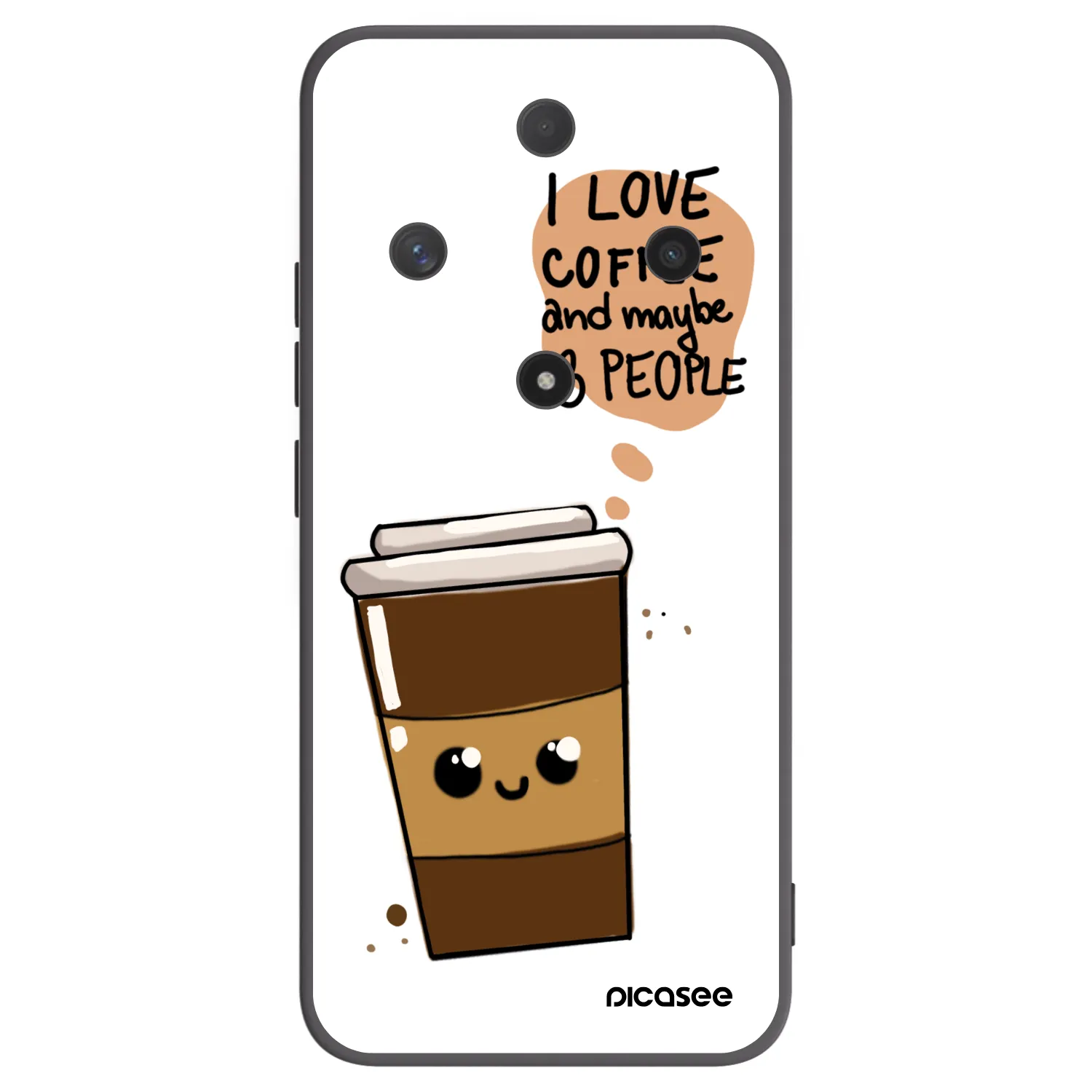 Picasee Honor Magic6 Lite 5G Hülle - Schwarzes Silikon - Cute coffee