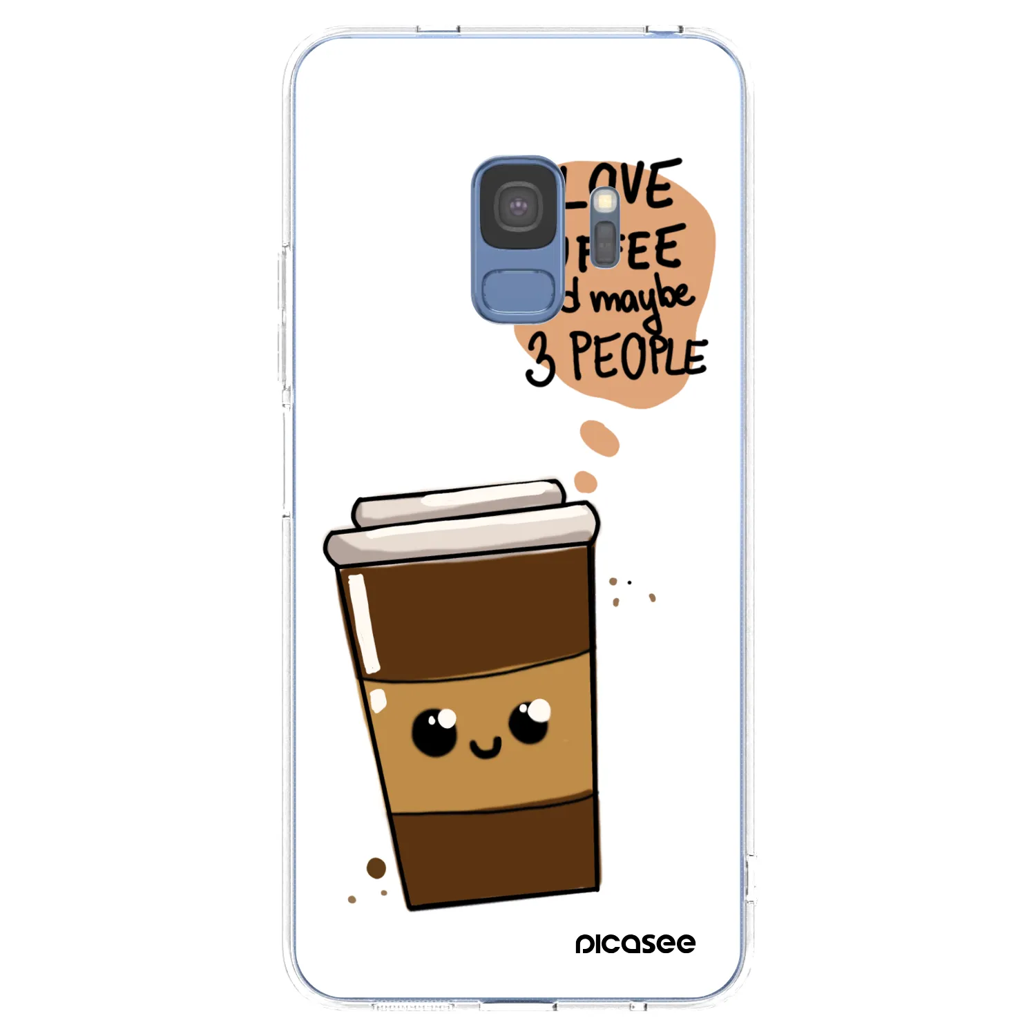 Picasee Samsung Galaxy S9 G960F Hülle - Transparentes Silikon - Cute coffee