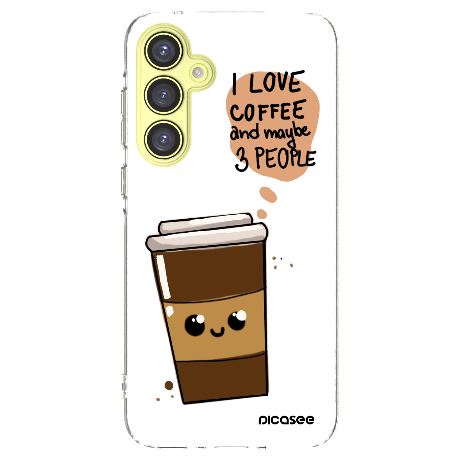 Picasee Samsung Galaxy A35 5G A356B Hülle - Transparentes Silikon - Cute coffee