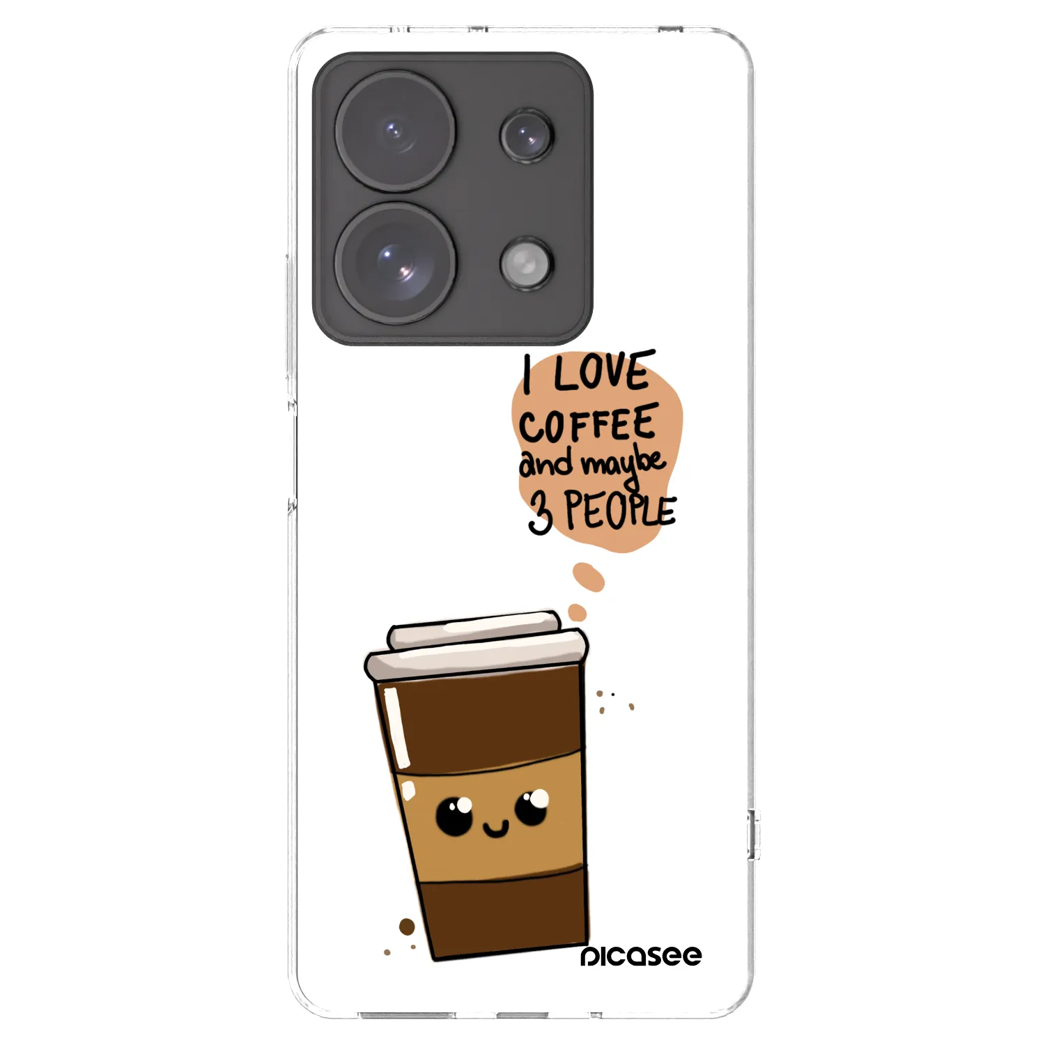 Picasee Xiaomi Redmi Note 13 Pro 4G Hülle - Transparentes Silikon - Cute coffee
