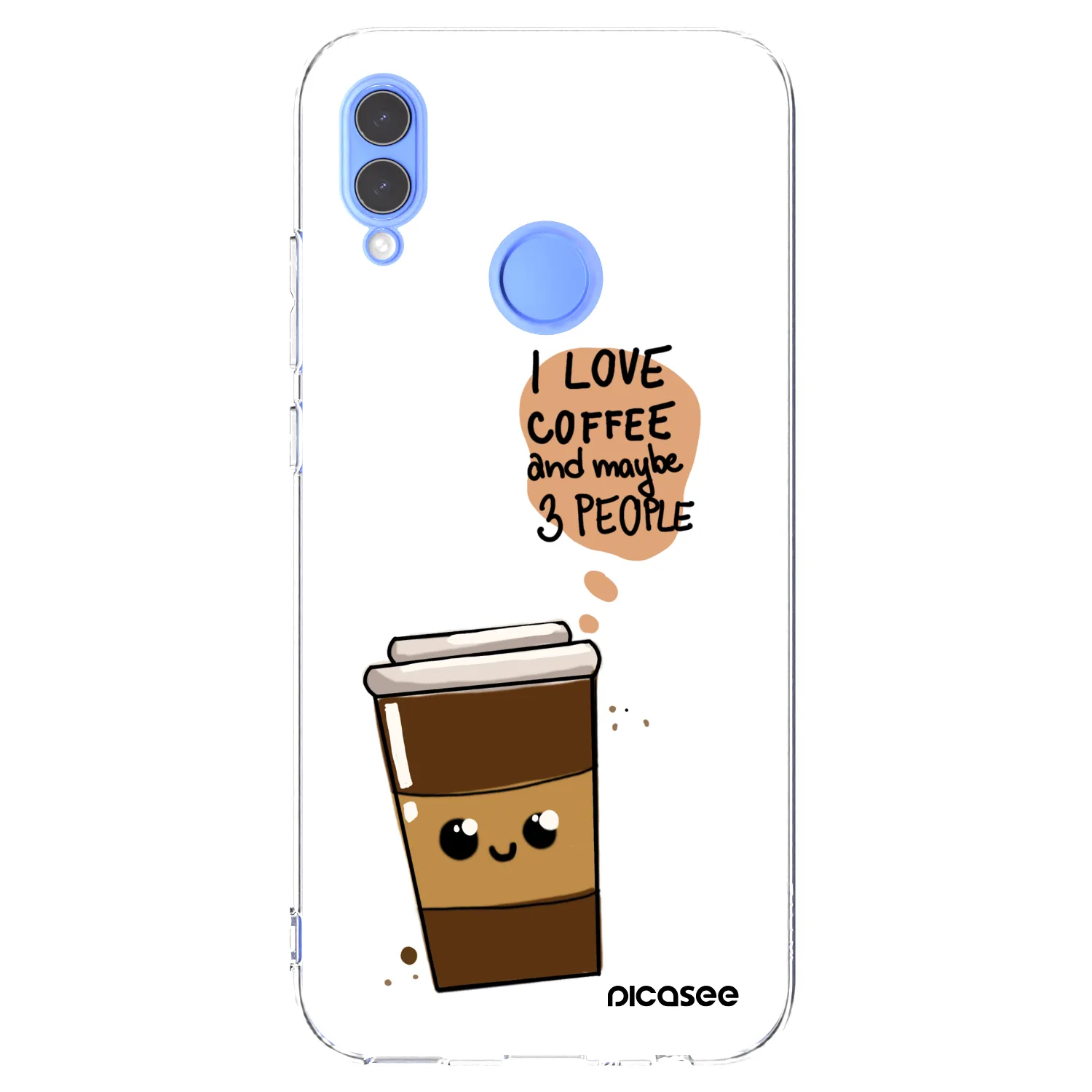 Picasee Huawei P Smart 2019 Hülle - Transparentes Silikon - Cute coffee