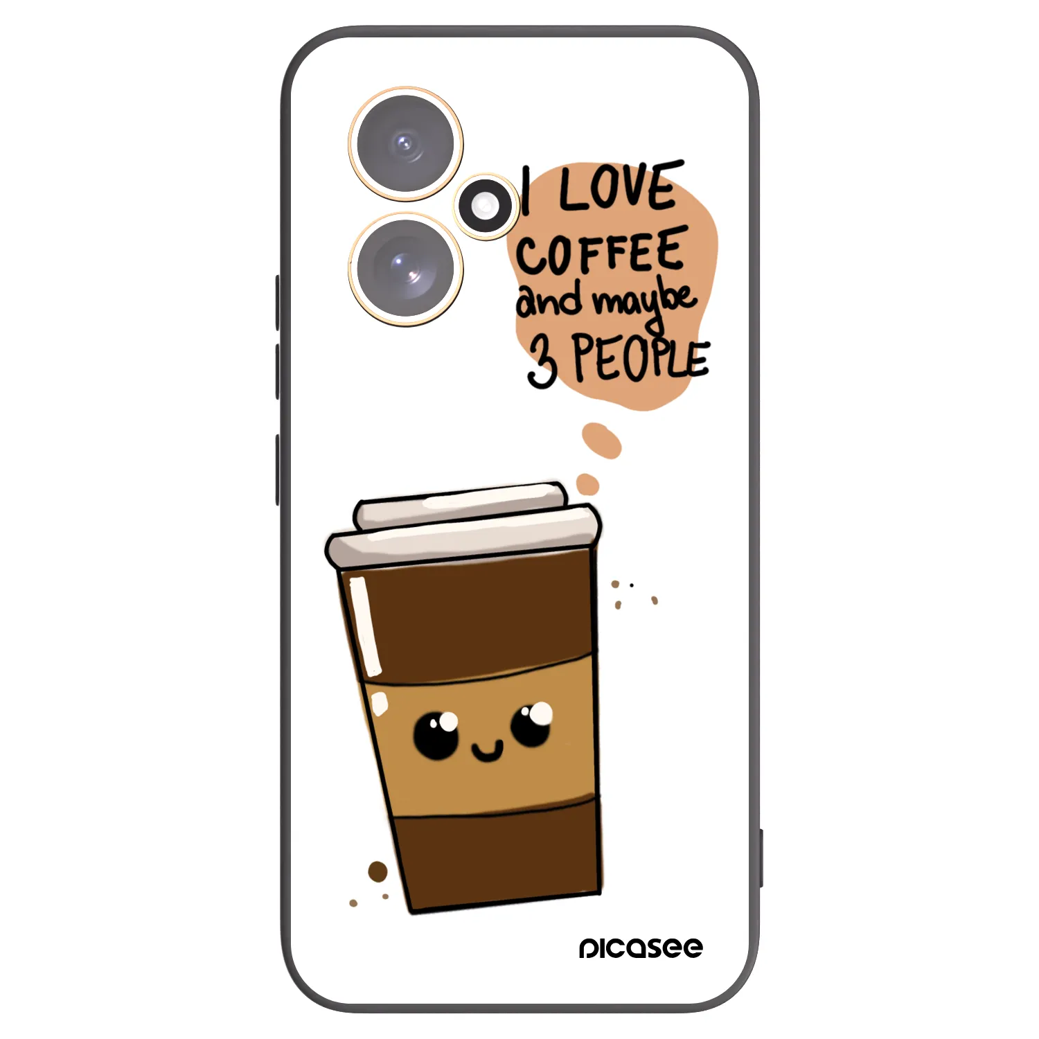 Picasee Honor 400 5G Hülle - Schwarzes Silikon - Cute coffee