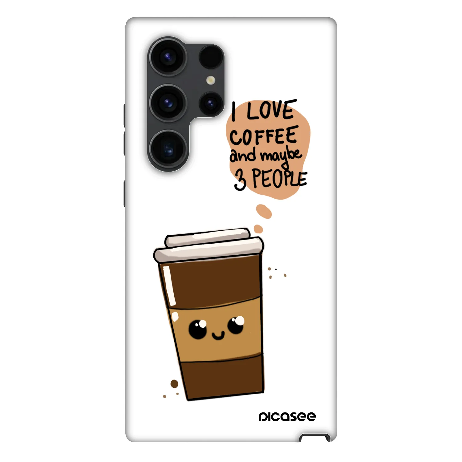 Picasee Fashion Case PowerShare pro Samsung Galaxy S24 Ultra S928B 5G - Cute coffee