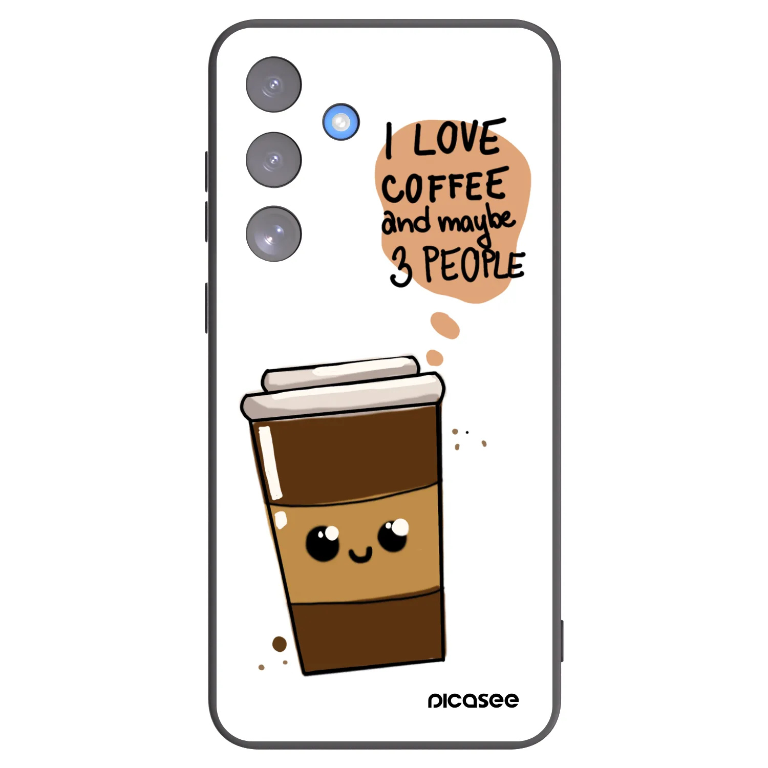 Picasee Samsung Galaxy S25 FE 5G Hülle - Schwarzes Silikon - Cute coffee