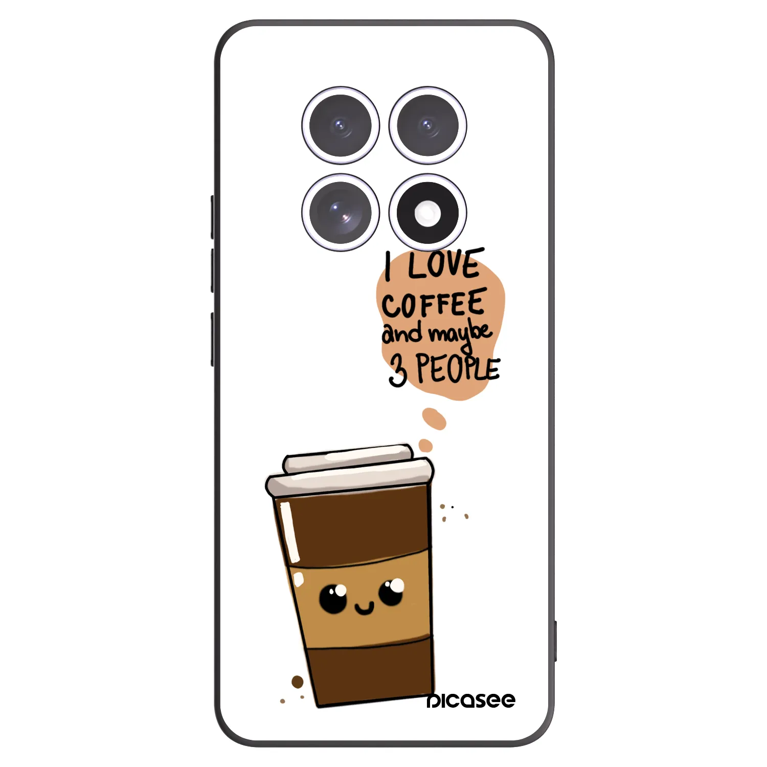Picasee Xiaomi Redmi Note 15 Hülle - Schwarzes Silikon - Cute coffee