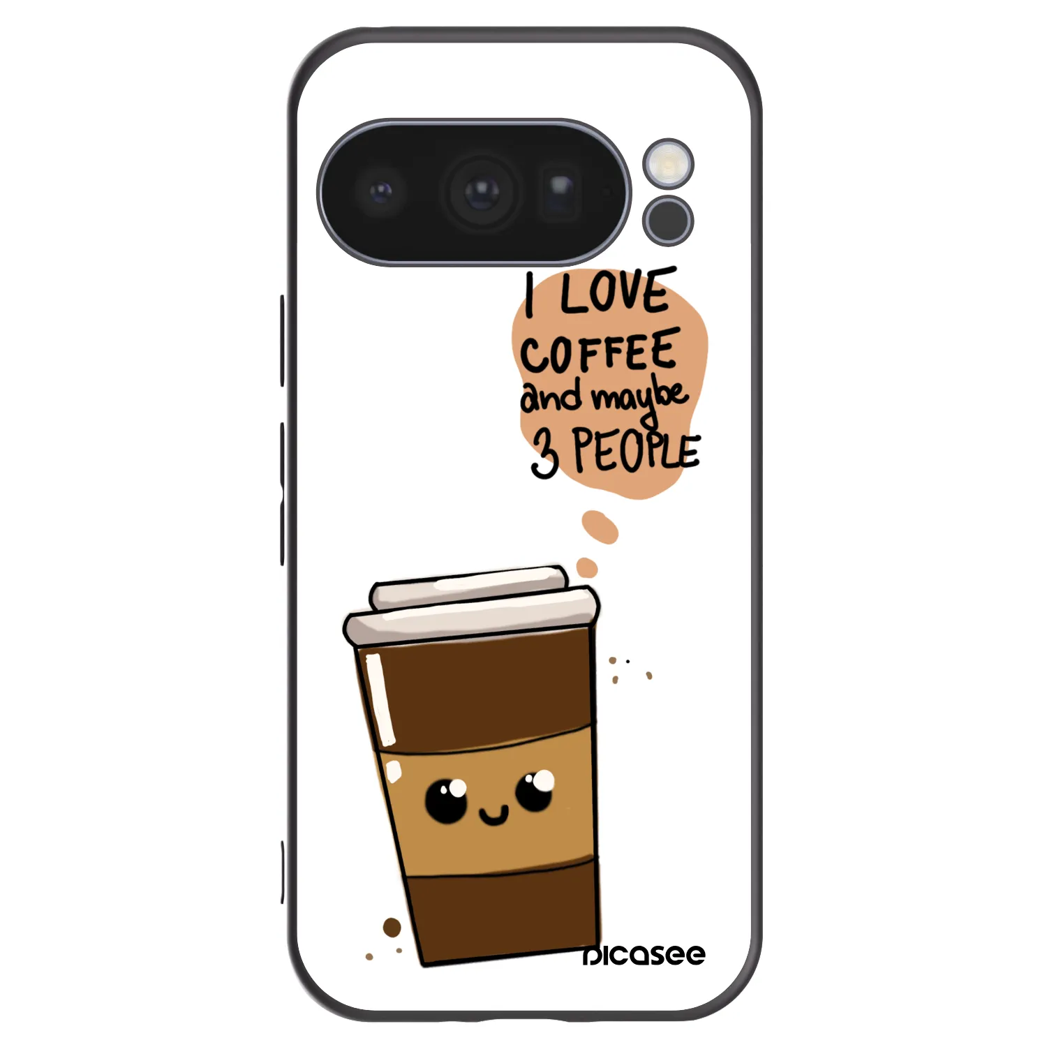 Picasee Google Pixel 10 Pro Hülle - Schwarzes Silikon - Cute coffee