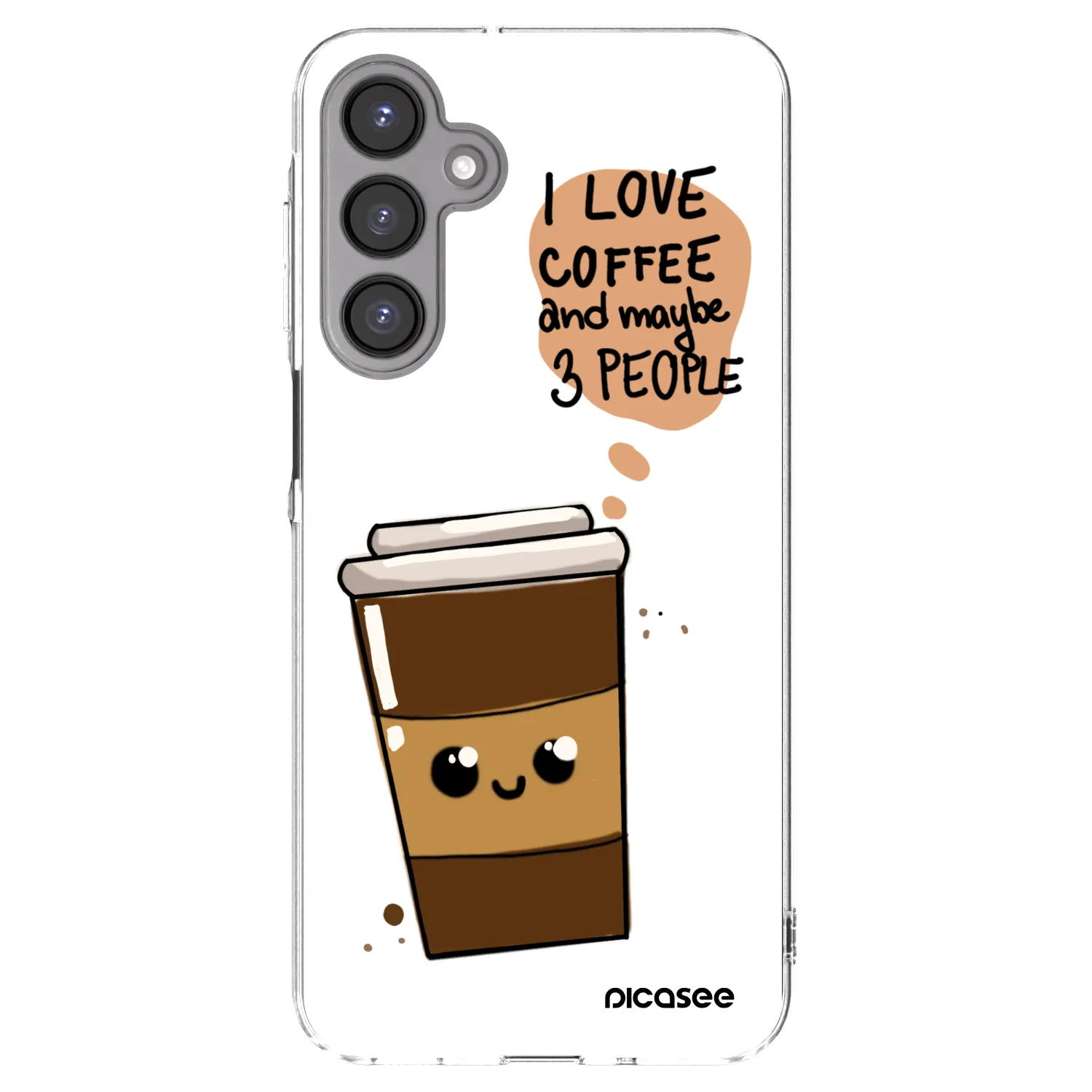 Picasee Samsung Galaxy A16 4G Hülle - Transparentes Silikon - Cute coffee