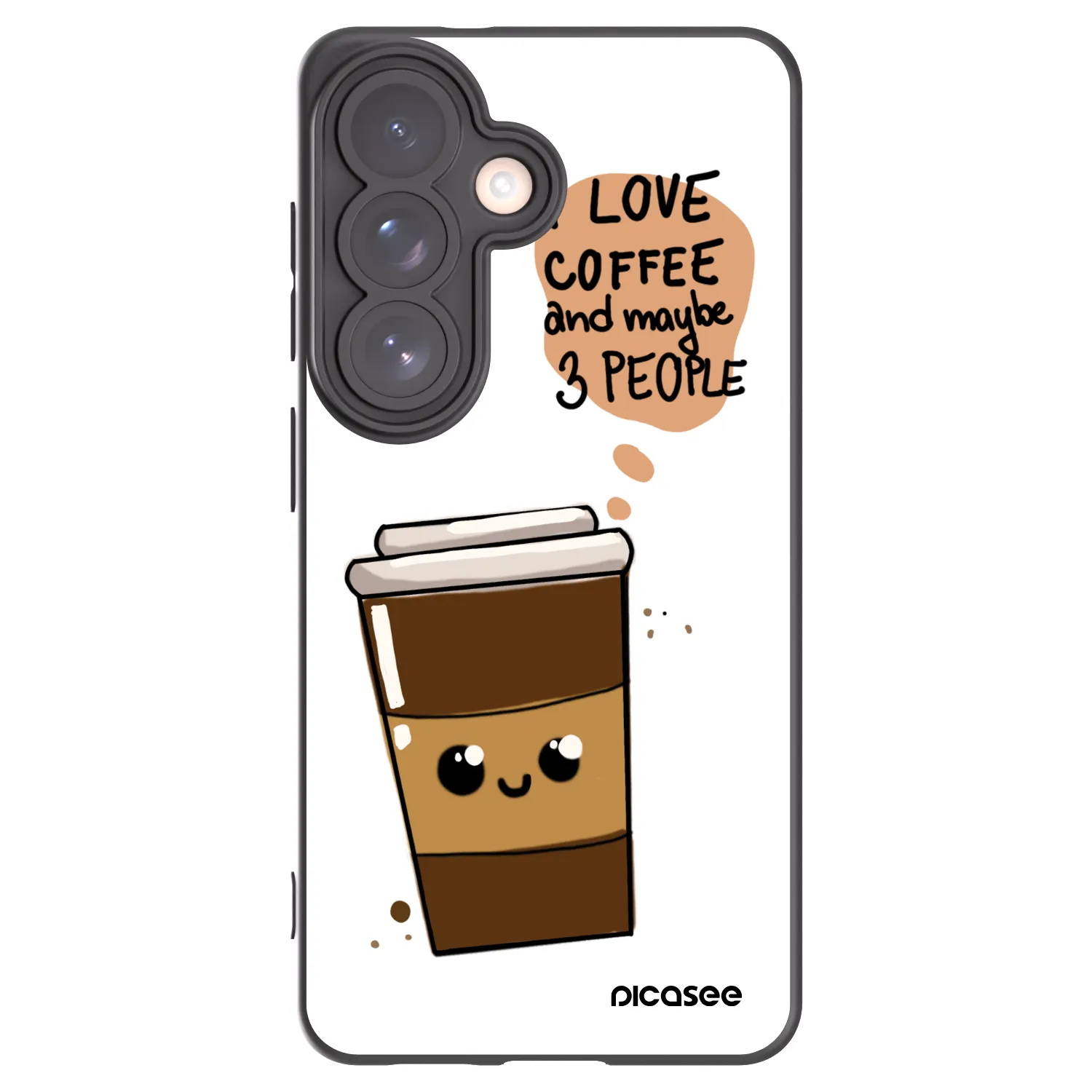 Picasee Samsung Galaxy S26 Hülle - Schwarzes Silikon - Cute coffee