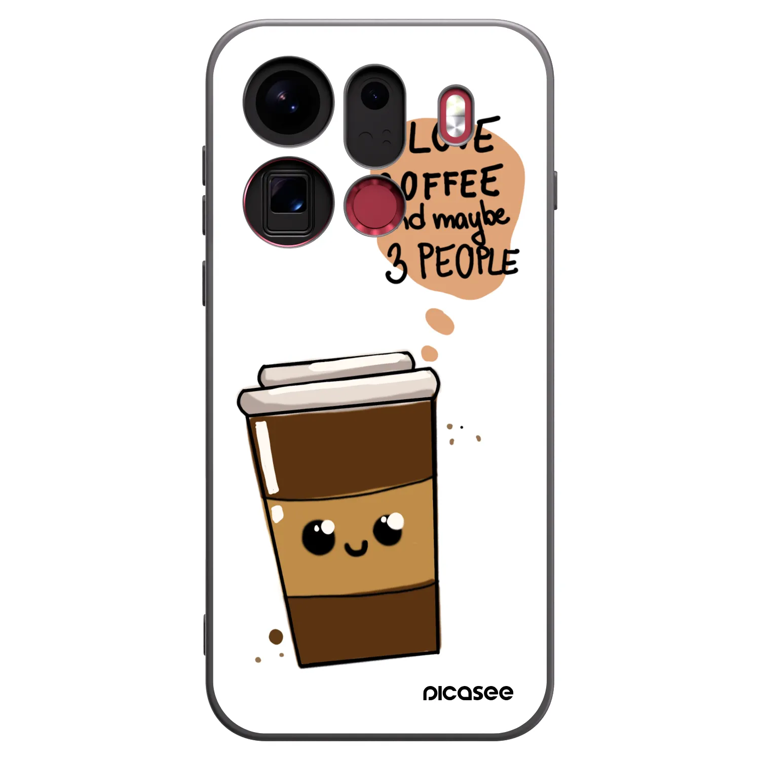 Picasee OPPO Find X9 Pro Hülle - Schwarzes Silikon - Cute coffee