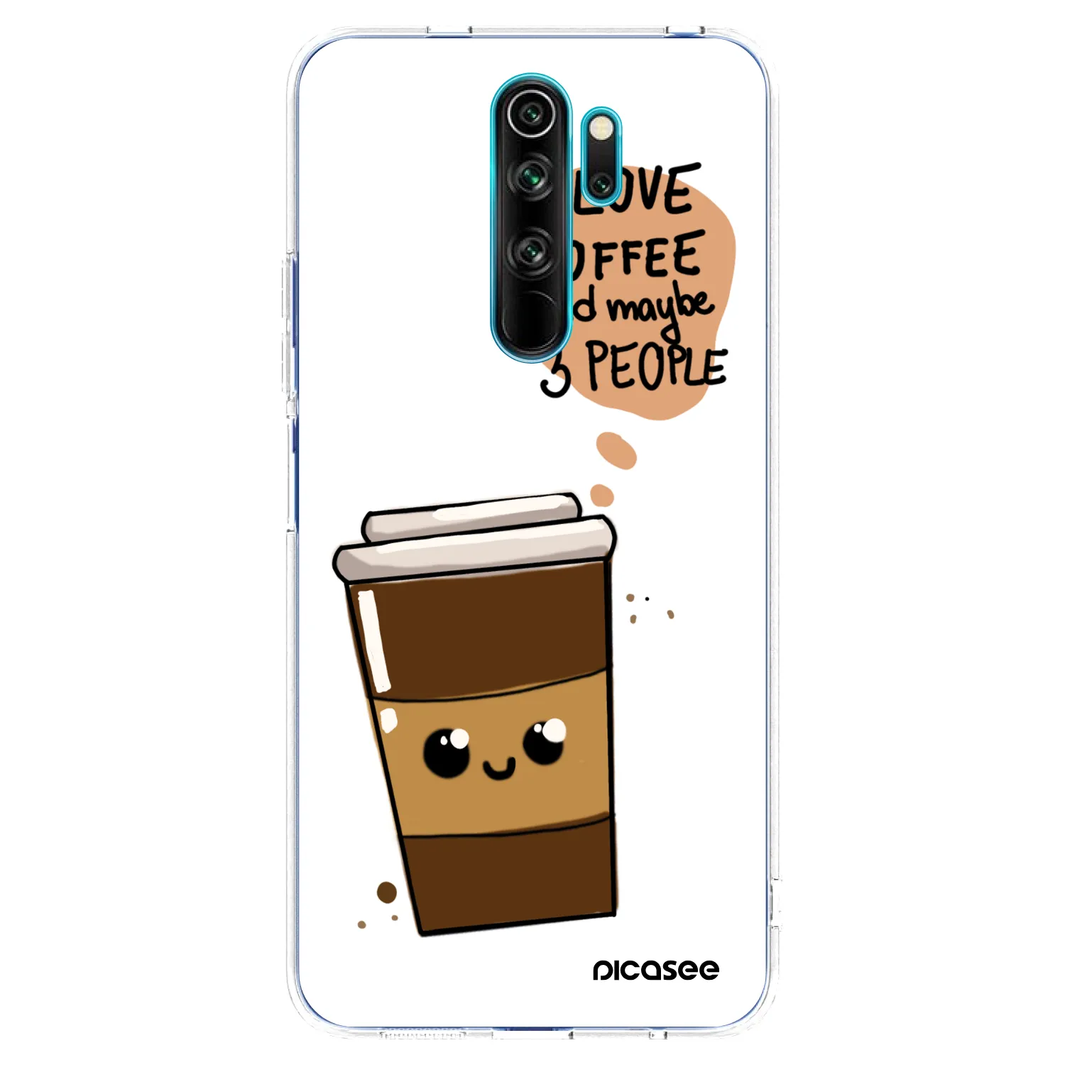 Picasee Xiaomi Redmi Note 8 Pro Hülle - Transparentes Silikon - Cute coffee