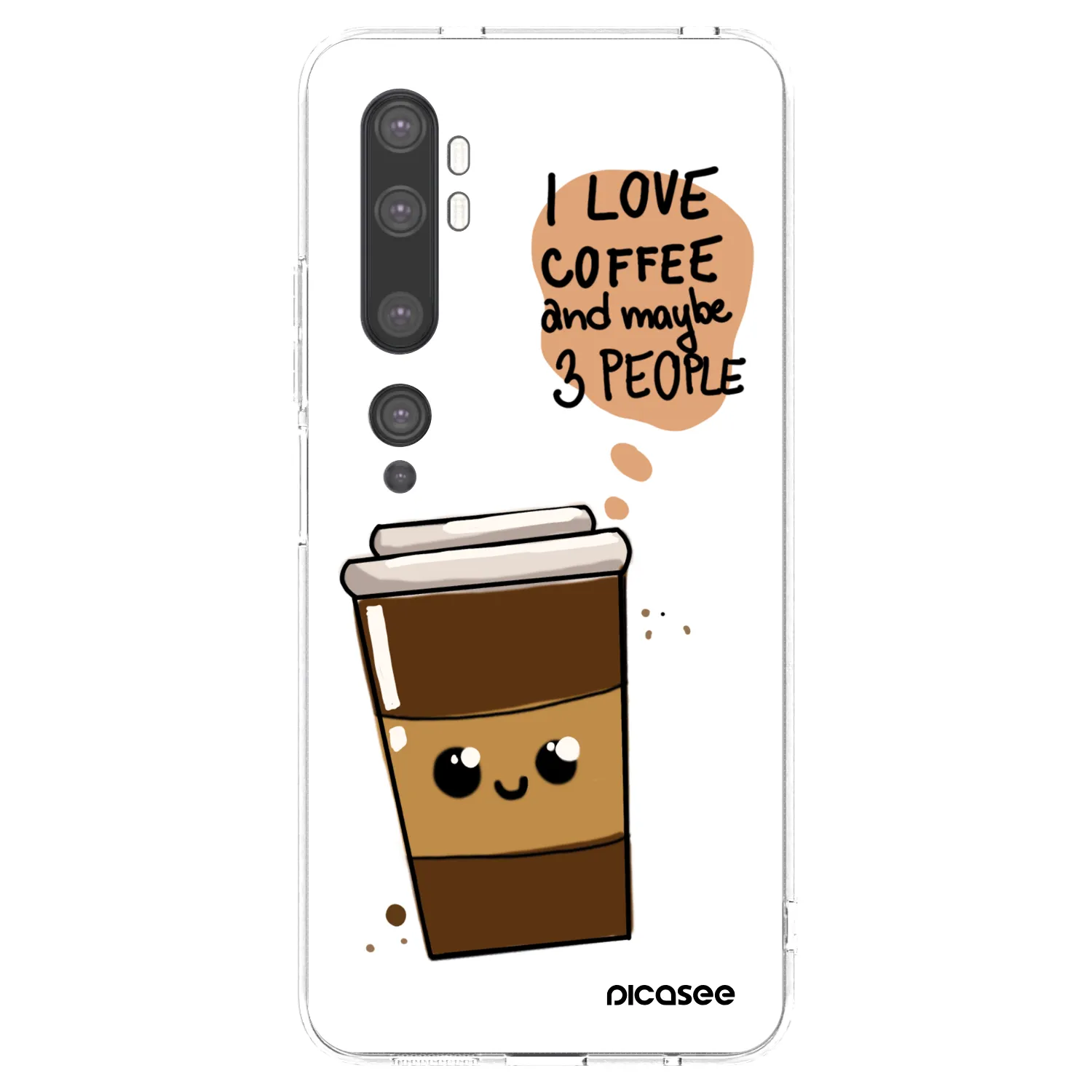 Picasee Xiaomi Mi Note 10 (Pro) Hülle - Transparentes Silikon - Cute coffee
