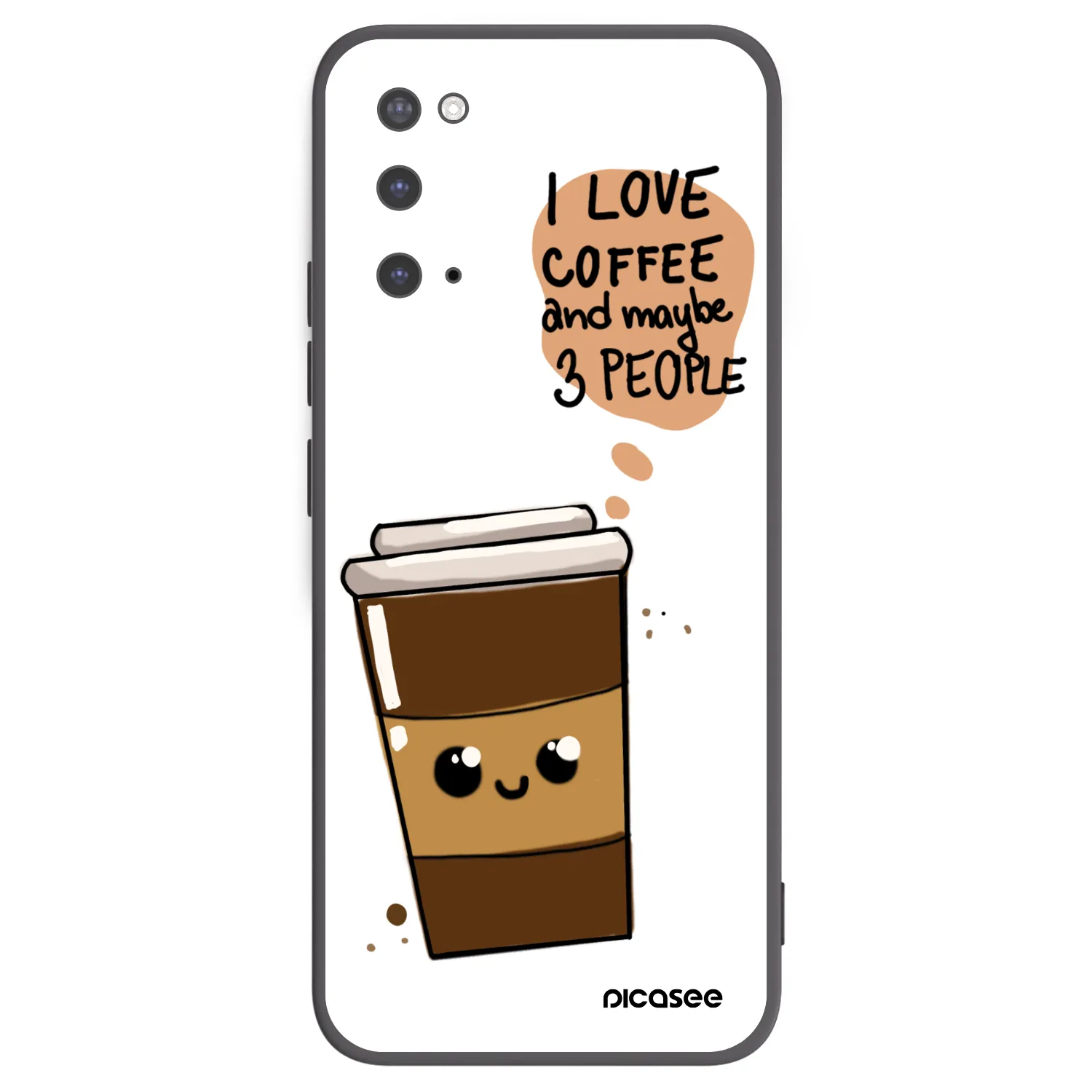 Picasee Samsung Galaxy S20 G980F Hülle - Schwarzes Silikon - Cute coffee