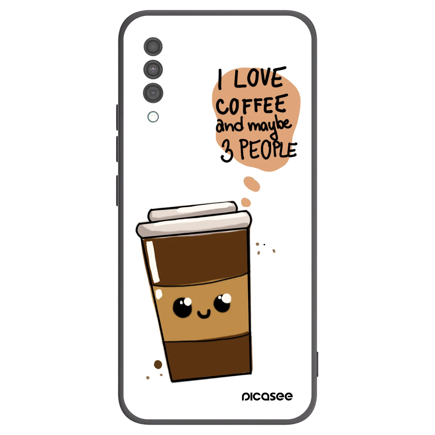 Picasee Samsung Galaxy A30s A307F Hülle - Schwarzes Silikon - Cute coffee