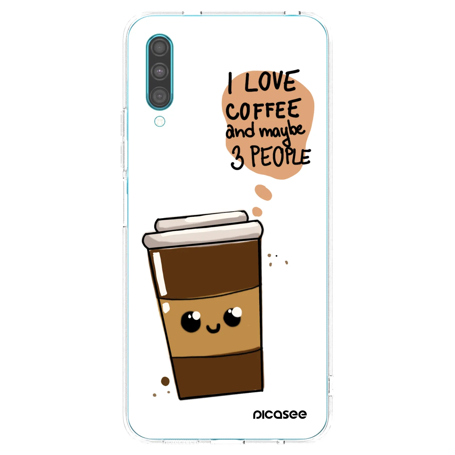 Picasee Samsung Galaxy A30s A307F Hülle - Transparentes Silikon - Cute coffee