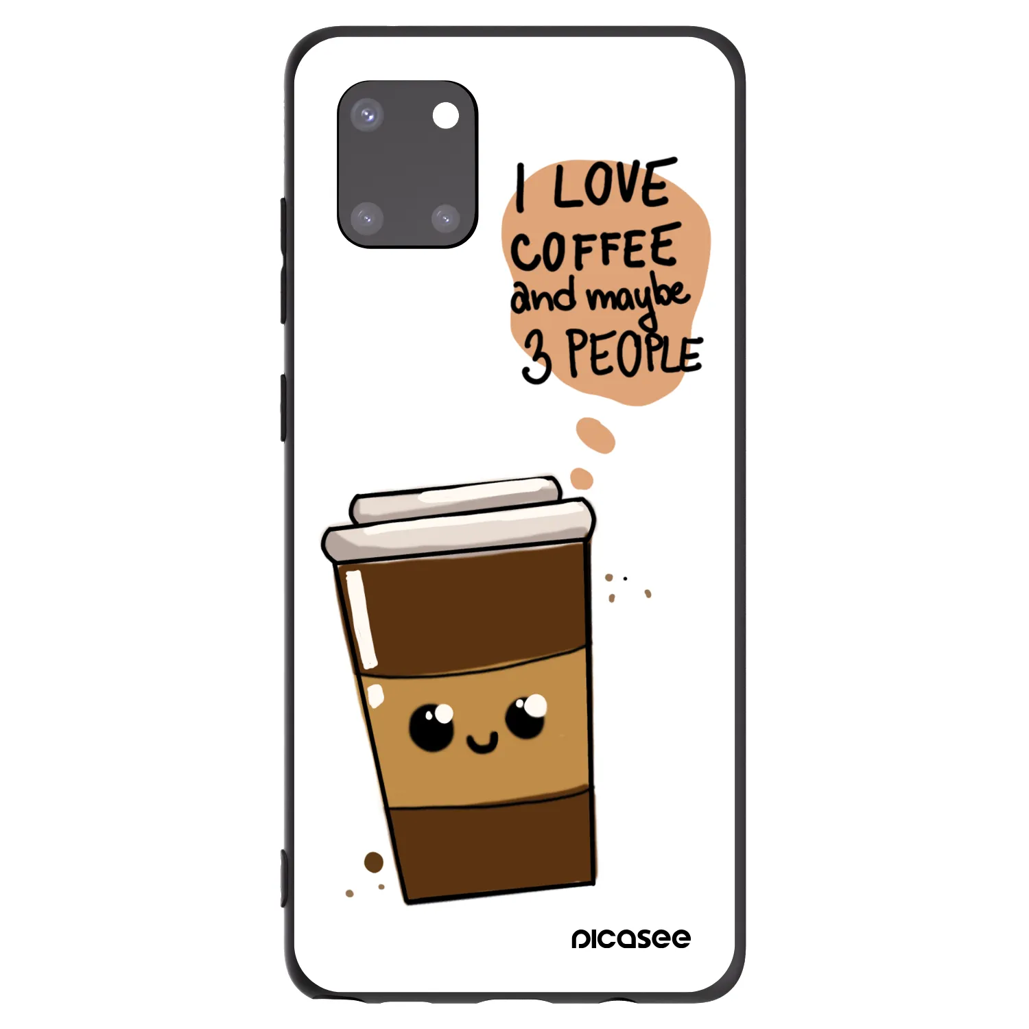 Picasee Samsung Galaxy Note 10 Lite N770F Hülle - Schwarzes Silikon - Cute coffee