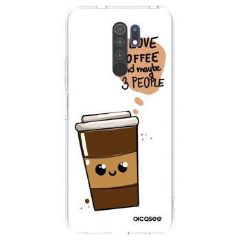 Picasee Xiaomi Redmi 9 Hülle - Transparentes Silikon - Cute coffee