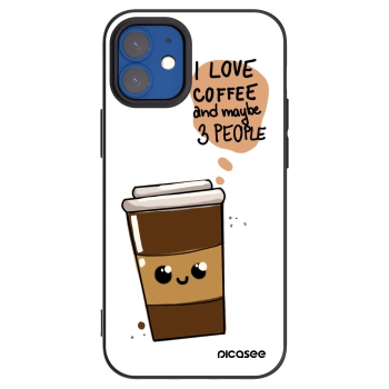 Picasee Apple iPhone 12 mini Hülle - Schwarzes Silikon - Cute coffee