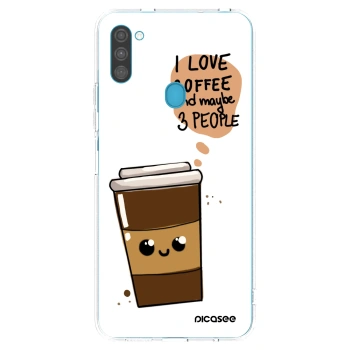 Picasee Samsung Galaxy M11 Hülle - Transparentes Silikon - Cute coffee