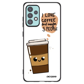 Picasee Samsung Galaxy A72 A725F Hülle - Schwarzes Silikon - Cute coffee