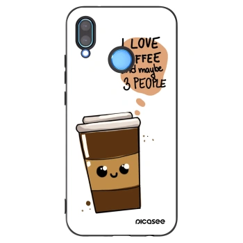 Picasee Huawei P20 Lite Hülle - Schwarzes Silikon - Cute coffee