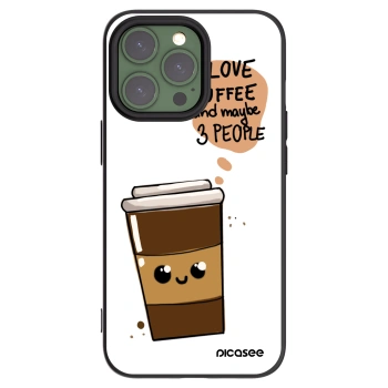 Picasee Apple iPhone 13 Pro Hülle - Schwarzes Silikon - Cute coffee