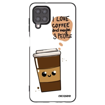 Picasee Samsung Galaxy M12 M127F Hülle - Schwarzes Silikon - Cute coffee