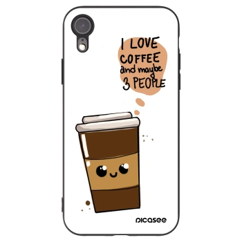 Picasee Apple iPhone XR Hülle - Schwarzes Silikon - Cute coffee