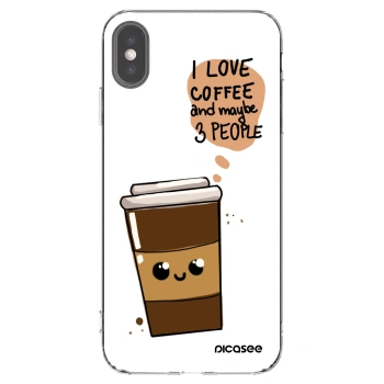 Picasee Apple iPhone XS Max Hülle - Transparentes Silikon - Cute coffee