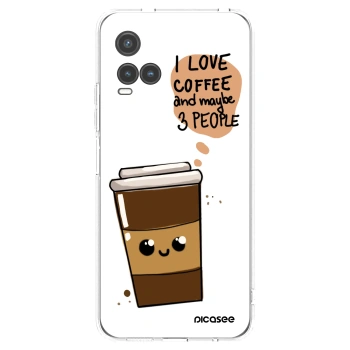 Picasee Vivo Y33s Hülle - Transparentes Silikon - Cute coffee