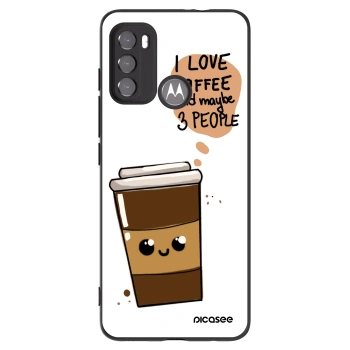 Picasee Motorola Moto G60 Hülle - Schwarzes Silikon - Cute coffee
