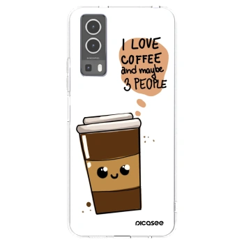 Picasee Vivo Y72 5G Hülle - Transparentes Silikon - Cute coffee