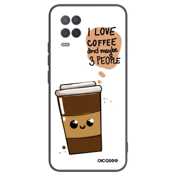 Picasee Realme 8 5G Hülle - Schwarzes Silikon - Cute coffee