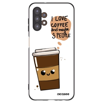 Picasee Samsung Galaxy A13 4G A135 Hülle - Schwarzes Silikon - Cute coffee