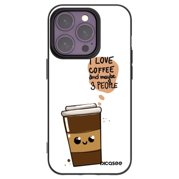 Picasee Apple iPhone 14 Pro Hülle - Schwarzes Silikon - Cute coffee